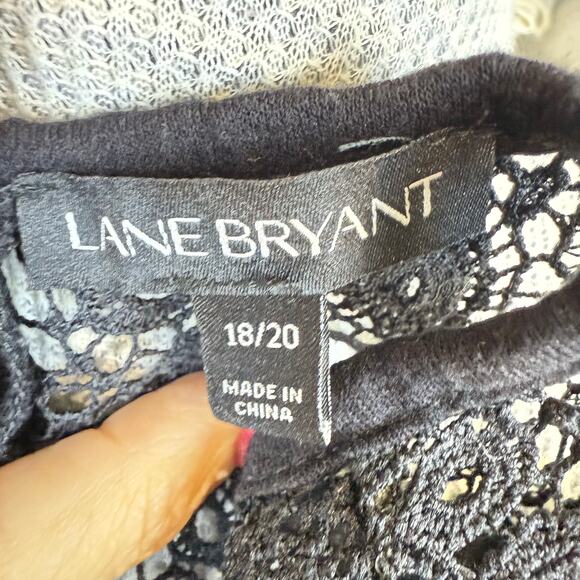 Lane Bryant size 18/20 black plus sz. sleeveless & lace top casual layering 4140 - Picture 6 of 10